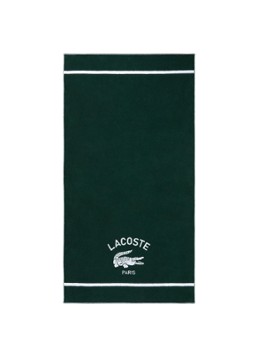 Lacoste L Origine strandlaken 90 x 160 cm Bronsgroen - Deal