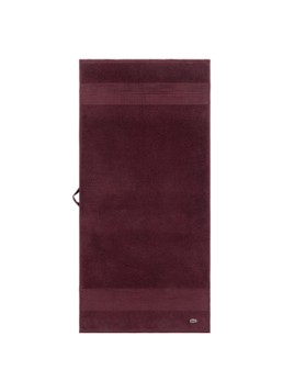 Lacoste L Lecroco badhanddoek - 600 gr/m2 - 50 x 100 cm Bordeauxrood