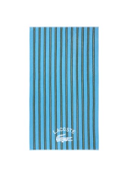 Lacoste L Sunstripe strandlaken - 90 x 160 cm Blauw - Deal