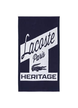 Lacoste L Retro badlaken 90 x 160 cm Donkerblauw - Deal
