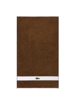Lacoste L Casual badhanddoek - 450 gr/m² - 55 x 100 cm Hazelnootbruin - Deal
