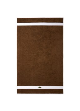 Lacoste L Casual badlaken - 450 gr/m2 - 90 x 150 cm Bruin - Deal