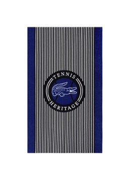 Lacoste L Ace strandlaken - 450 gr/m² - 100 x 170 cm Blauw - Deal