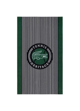 Lacoste L Ace strandlaken - 450 gr/m² - 100 x 170 cm Bronsgroen - Deal