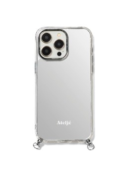 Ateljé Dames Telefoonhoes voor iPhone 14 in de kleur Zilver, maat: 1-maat
