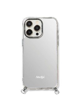 Ateljé Dames Telefoonhoes voor iPhone 17 Pro in de kleur Zilver, maat: 1-maat