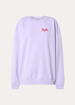 Stieglitz Dames Senna sweater met logo- en backprint in de kleur Lila, maat: xxs