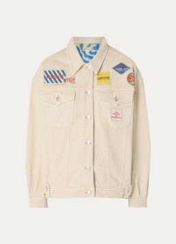 Stieglitz Dames Taigo spijkerjas met opgestikte zakken in de kleur Beige, maat: xs