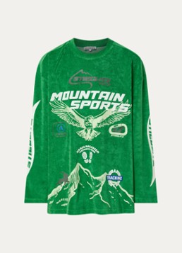 Stieglitz Dames Romano oversized longsleeve met print in de kleur Groen, maat: l