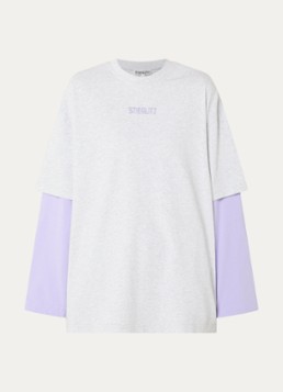 Stieglitz Dames Stan longsleeve met logo in de kleur Lavendel, maat: XXS