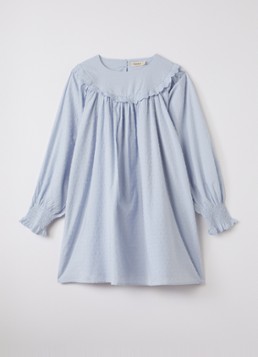 MarMar COPENHAGEN Meisjes Drissy jurk met structuur in de kleur Lichtblauw, maat: 4Y=104