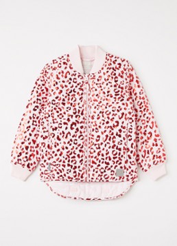 MarMar COPENHAGEN Meisjes Orry bomberjack met panterprint in de kleur Roze, maat: 6Y=116
