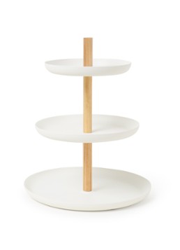 Yamazaki Tosca drielaagse etagère 24 cm Wit - Deal