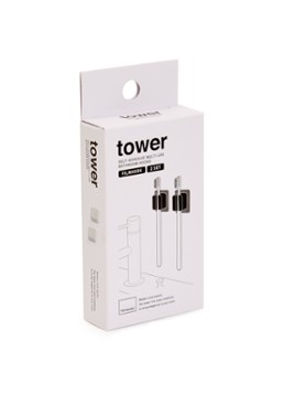 Yamazaki Tower tandenborstelhouder 4,5 cm set van 2 Wit - Deal