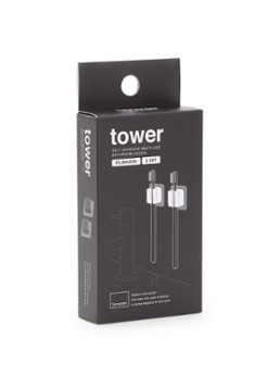 Yamazaki Tower tandenborstelhouder 4,5 cm set van 2 Zwart - Deal