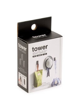 Yamazaki Tower wandhaak set van 3 Zwart - Deal