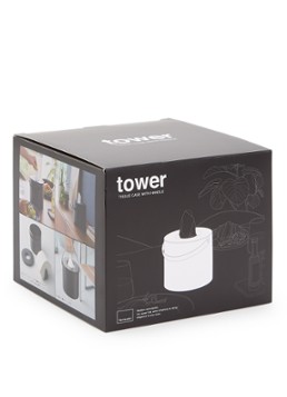 Yamazaki Tower tissuebox 14 cm Zwart - Deal