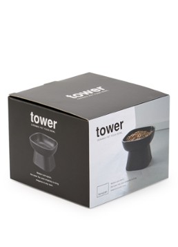 Yamazaki Tower voerbak 8 cm Zwart - Deal