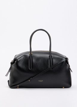 DeMellier Dames The Stockholm Midi handtas van leer met afneembare schouderriem in de kleur Zwart, maat: 1SZ