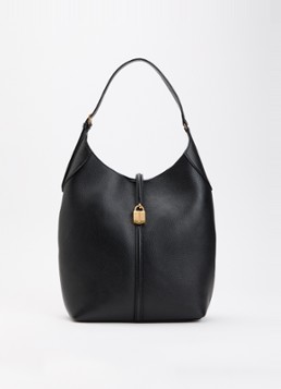 DeMellier Dames The Large Siena schoudertas van leer in de kleur Zwart, maat: 1SZ