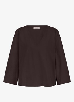 Studio Anneloes Dames Cilou top met trompetmouw in de kleur Bruin, maat: XXL