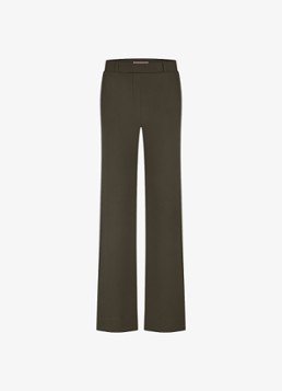 Studio Anneloes Dames Mid waist loose fit pantalon in de kleur Legergroen, maat: L