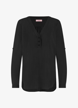 Studio Anneloes Dames Evi tuniek van travelstof in de kleur Zwart, maat: XXL
