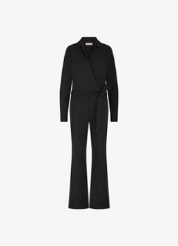 Studio Anneloes Dames Wide fit jumpsuit met strikceintuur in de kleur Zwart, maat: XL