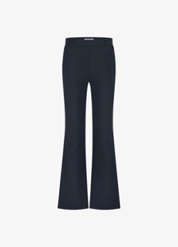 Studio Anneloes Dames Sally mid waist flared fit broek van travelstof in de kleur Blauw, maat: XXL