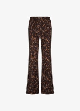 Studio Anneloes Dames Trainer high waist wide fit pantalon met dierenprint in de kleur Oranjebruin, maat: XL