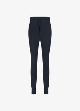 Studio Anneloes Dames High waist tapered fit pantalon met steekzakken in de kleur Donkerblauw, maat: M