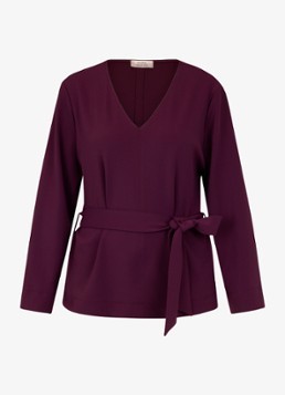 Studio Anneloes Dames Vesper top met strikceintuur in de kleur Paars, maat: XS