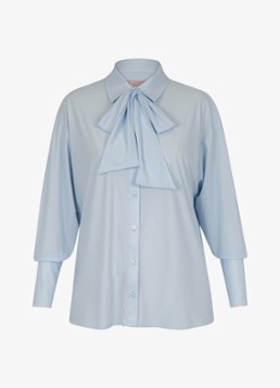 Studio Anneloes Dames Hollis blouse met sjaalkraag in de kleur Blauw, maat: L