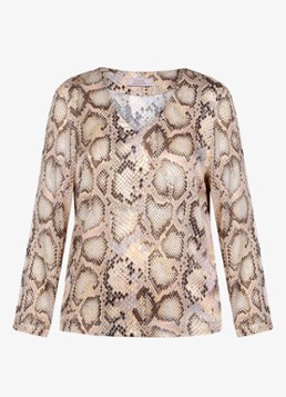 Studio Anneloes Dames Madison top met print in de kleur Bruin, maat: XS