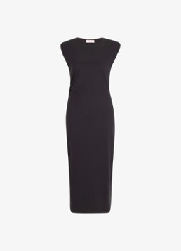 Studio Anneloes Dames Jewel midi jurk met ronde hals in de kleur Zwart, maat: L