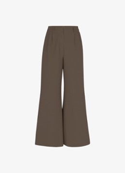 Studio Anneloes Dames Skye high waist wide fit pantalon met structuur in de kleur Bruin, maat: XL