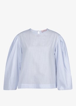Studio Anneloes Dames Florence top met ballon mouw in de kleur Blauw, maat: XL