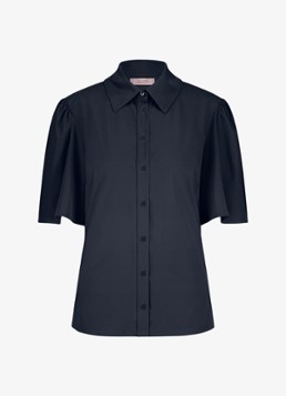 Studio Anneloes Dames Poppy blouse met vlindermouw in de kleur Blauw, maat: XXL