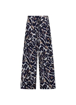 Studio Anneloes Dames Grace broek met panterprint in de kleur Donkerbruin, maat: XXL