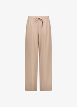 Studio Anneloes Dames Grace high waist wide fit broek met trekkoord in de kleur Bruin, maat: M