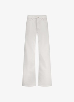 Studio Anneloes Dames Lexie high waist wide fit jeans met gekleurde wassing in de kleur Gebroken wit, maat: L
