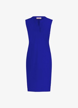 Studio Anneloes Dames Simplicity mini jurk met steekzakken en V-hals in de kleur Blauw, maat: S