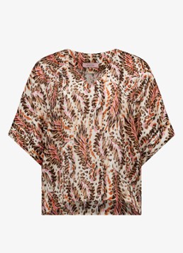 Studio Anneloes Dames Madison top met grafische print in de kleur Bruin, maat: M