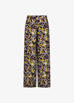 Studio Anneloes Dames Grace high waist wide fit pantalon met bloemenprint in de kleur Multicolor, maat: S