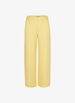 Studio Anneloes Dames Luz high waist loose fit pantalon met steekzakken in de kleur Lichtgeel, maat: XL