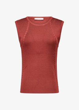 Studio Anneloes Dames Avia top met structuur in de kleur Roestbruin, maat: XL