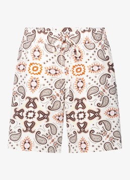 Studio Anneloes Dames Grayden high waist wide fit korte broek met elastische band en print in de kleur Creme, maat: XXL