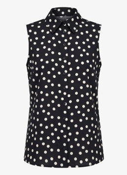 Studio Anneloes Dames Bobby Dot mouwloze blouse met stippenstrip in de kleur Multicolor, maat: M