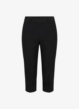 Studio Anneloes Dames Mid waist straight fit capri broek in de kleur Zwart, maat: S