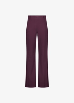 Studio Anneloes Dames High waist flared fit pantalon in de kleur Aubergine, maat: M